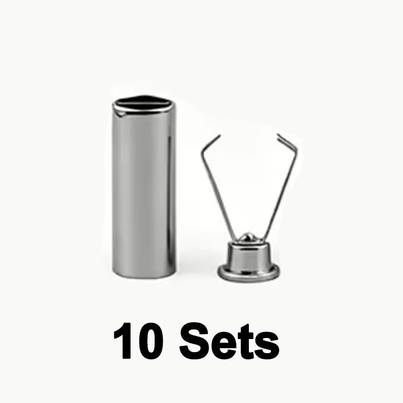 10 Sets Metal Rope Ends Stopper Button Cord End Lock Cap Hanging Bell Buckle DIY Bag Shoes Garment Lanyard Accessories