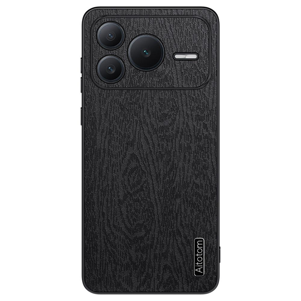 Чехол для Honor Power2 5G с текстурой дерева, покрытие из ПУ-кожи, ПК + ТПУ, чехол для телефона