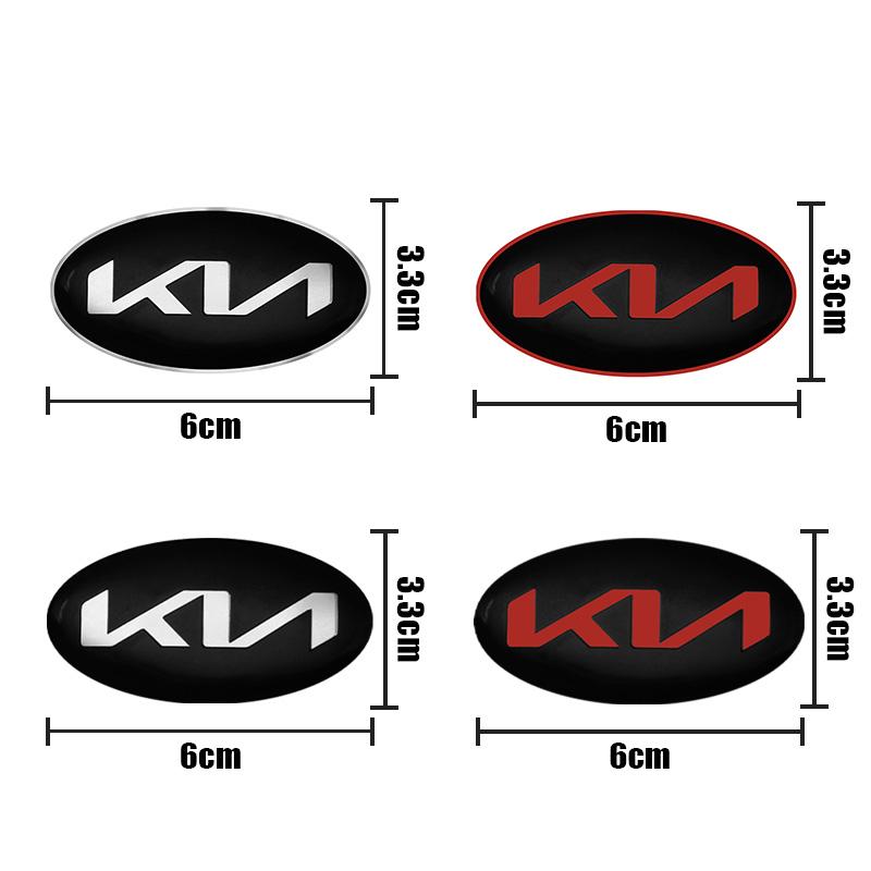 2026 Hot Car Sticker 6cm Car Steering Wheel Center Sticker For KIA Sportage Picanto Rio Ceed Cerato Soul K5 Sorento Car Interior