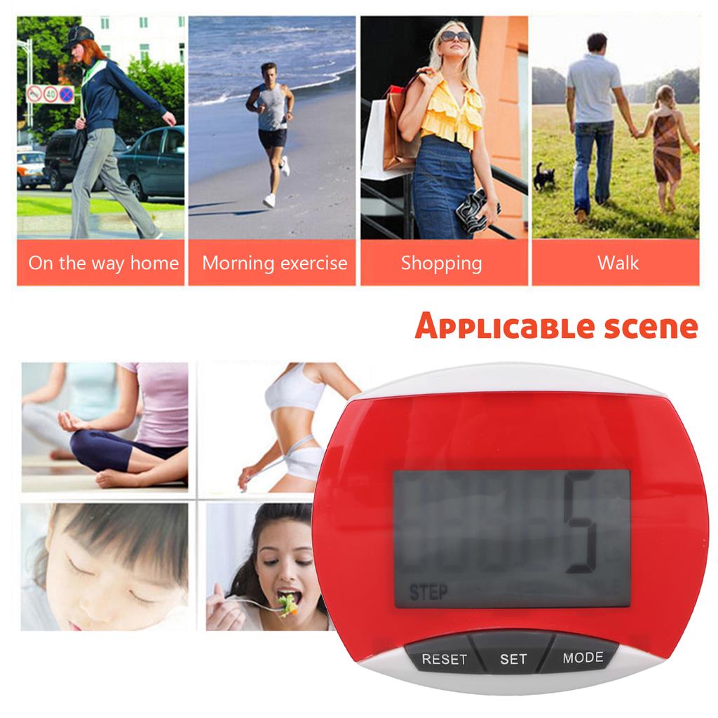 Sports Walking Exercise Pedometer Professional Portable Distance Calorie Step Counter with Clip