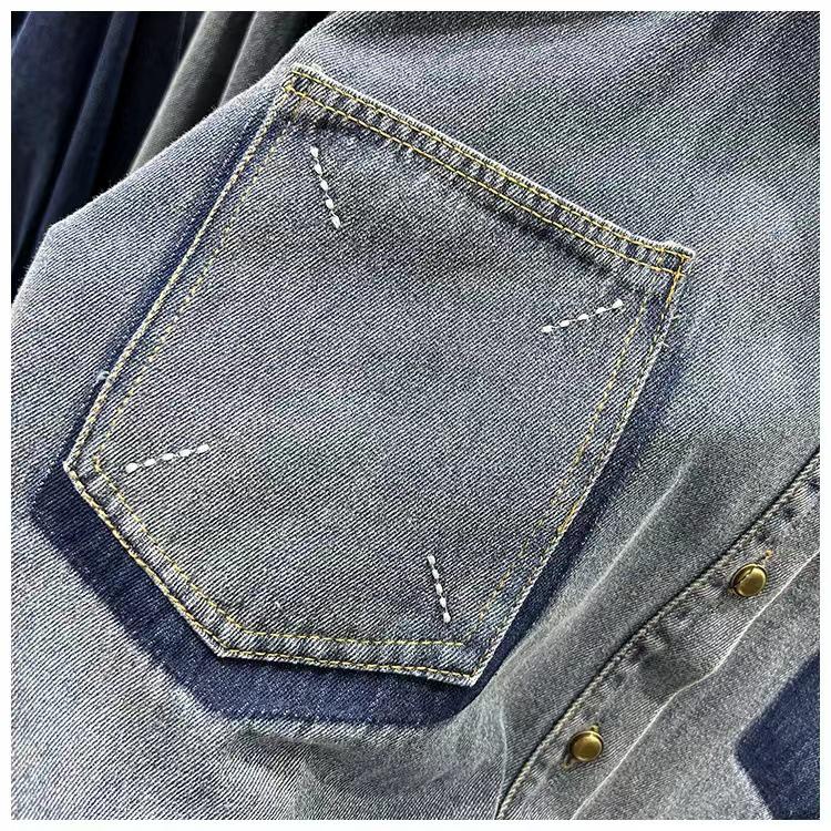 2024 Spring Women's Designer Denim Jacket: Hong Kong Korean Style, Casual Versatile Long Sleeve Layering Shirt