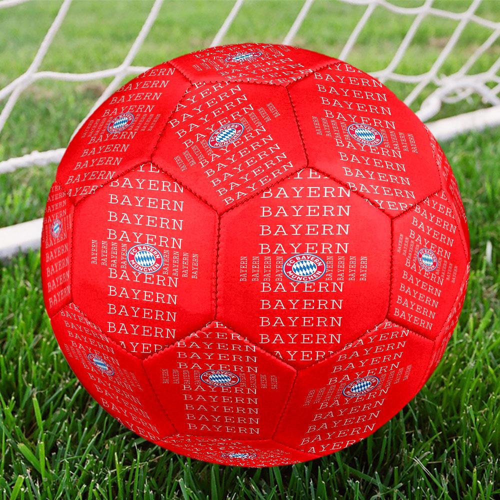 FC Bayern Print Size 5 Soccer Ball, Standard Match Football for Sports Game and Team Practice, Ideal Gift for Soccer Fans