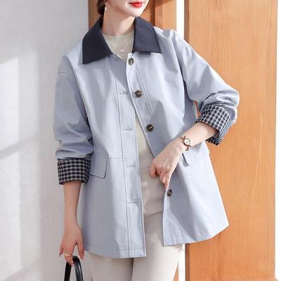 Xuexi 2025 Women's Mid-Length Loose Trench Coat