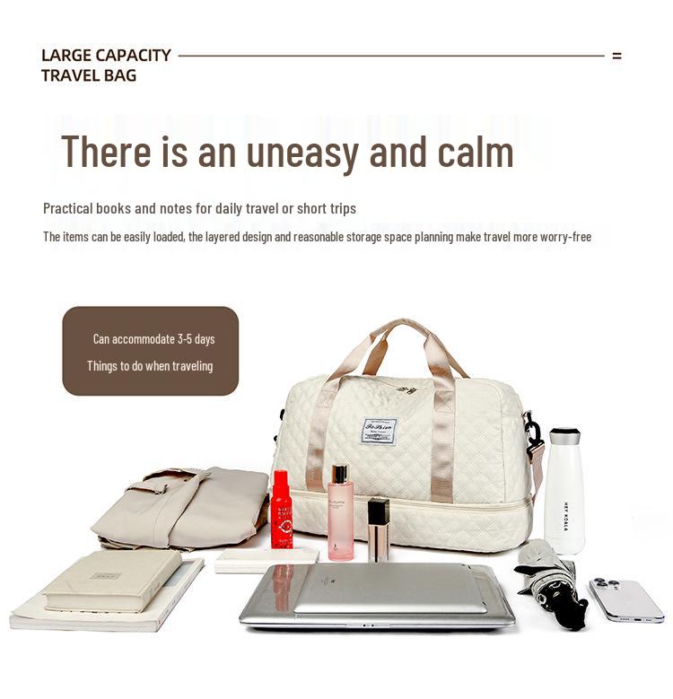 Women's Short Trip Lightweight Water-Repellent Travel Bag, Large Capacity Handheld Luggage and Portable Hospital Storage Bag