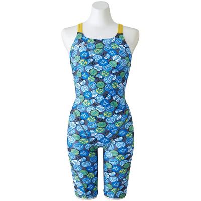 Mizuno EXER ANZÜGE Halbanzug für Wettkampfschwimmen und Größe XS Damen Training, N2MG2784, Anthrazit/Hellblau,