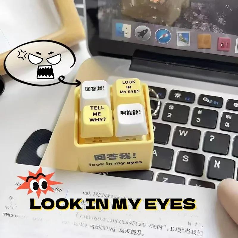 Fidget Toys Klávesnice Přívěšek na klíče pro dospělé děti Hračka na cvičení proti stresu Klíčenka na zápěstí Přívěsek na klíče Fidget Toy Dekompresní hračka