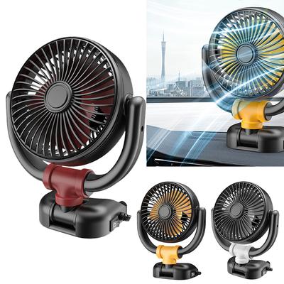 12V/24V Automobilio aušinimo ventiliatorius 360° besisukantis oro cirkuliacinis ventiliatorius mažo triukšmo prietaisų skydelio oro ventiliacijos aušinimo ventiliatorius vasaros automobilio priedai
