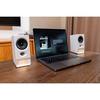 Edifier USB Powered Speaker with 3 Inputs 5W and Headphone Jack (USB, Bluetooth, AUX), Output, (R20BT, White) ED-R20BT-WH