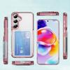 For Samsung Galaxy S25 Plus S24 S23 S22 Ultra Wallet Protective Phone Case with Credit Card Holder Shockproof Transparent Cover