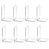 Bookends For Shelves 8-pieces Transparent Book Stand Support Ends Desktop Shelf Organization Supplies For Study Room College