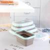 Foldable Silicone Lunch Box Set of 5 - Microwave & Portable Food Containers