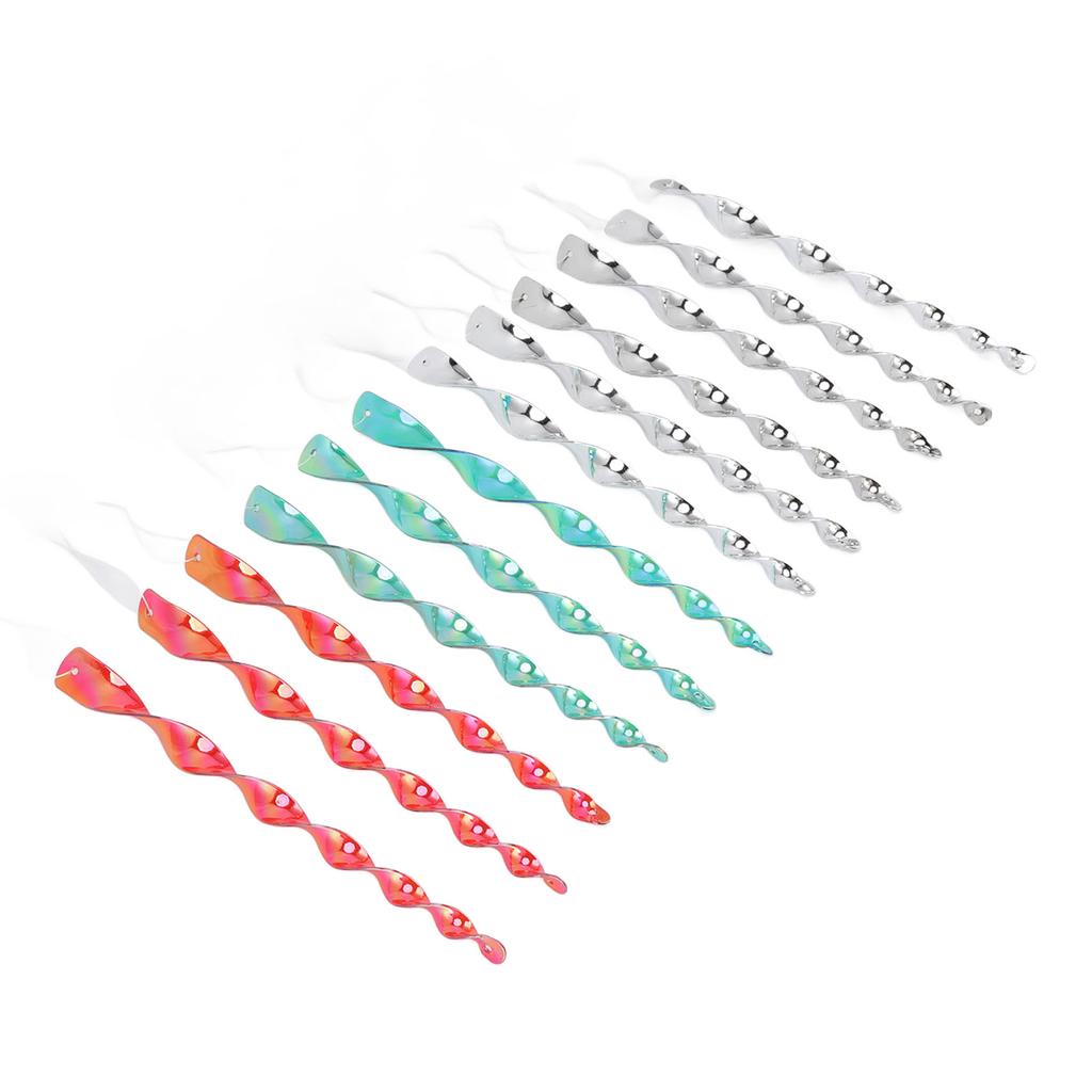 12pcs Bird Repellent Rods Hanging Bird Reflective Scare Spiral Rods To Keep Birds Away From Garden House Patio