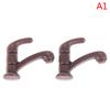 1/2/4/12PCS 1:12 Miniature Metal/Plastics Water Tap Faucet Dollhouse Kitchen Bathroom Accessories Dollhouse Miniature Faucet Toy