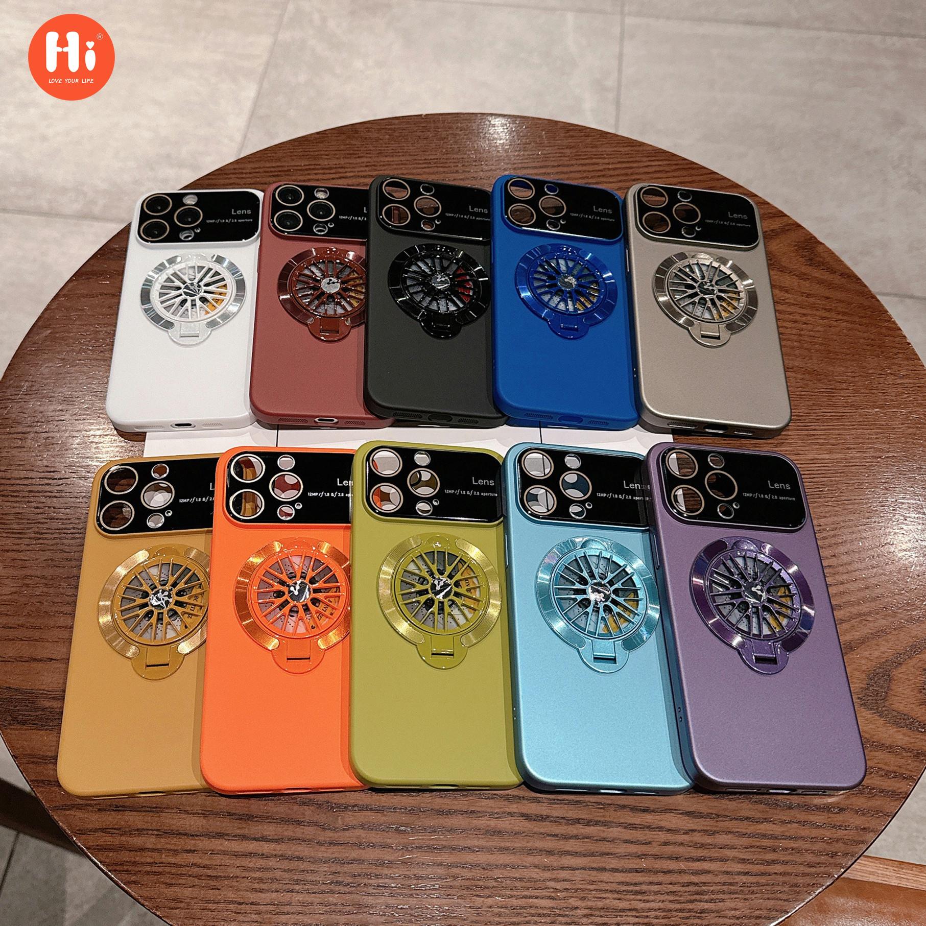 

E-commerce gyro magnetic attraction is suitable for iPhone15 mobile phone case with large window Apple 14 invisible bracket 13promax hard case tide