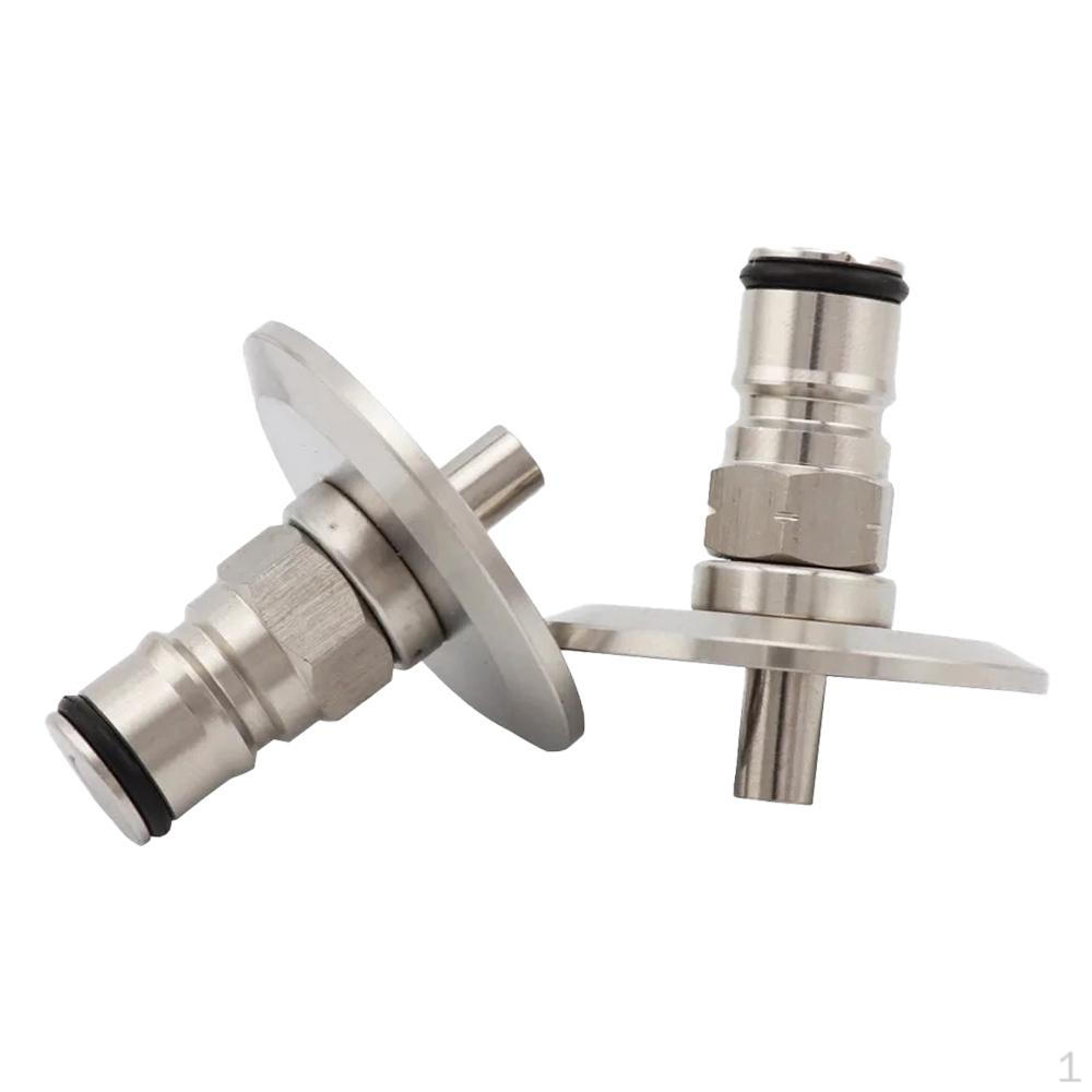Adapter für Bierfass-Set Flüssigkeits- und Gasanschluss mit Kugelsperrkupplung 304 Edelstahlkomponente