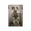Lustige Nette Tierkunst Poster Tier Hund Katze Wandkunst Drucke Lustige Badezimmer Wanddekoration Leinwandbild Moderne Toiletten Dekoration