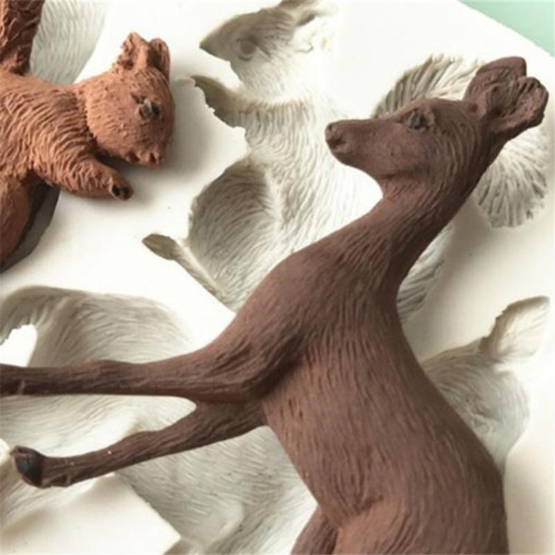 AIBEARTY Stampo In Silicone 3D Cervo Dormiente - Per Cioccolato, Caramelle, Cupcake, Fondente, Fai Da Te In Cucina