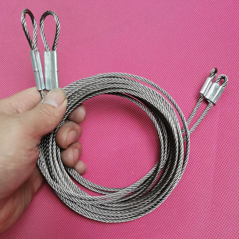 

Электрический пульт дистанционного управления Набор шкивов для гаражных ворот и вешалки для одежды - Стальной трос, направляющее колесо 2.5mm Thickness, Two Ropes - 2400mm