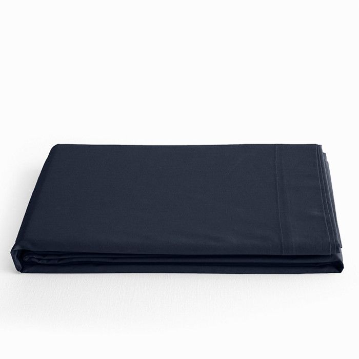 Drap plat "Prémium" pour lit 1 place &amp; 2 places - Prémium Bleu Nuit - 240 x 300 cm pour lit 2 places