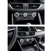 Für Alfa Romeo Giulia Stelvio 2017-2019 Auto Mittelkonsole Klimaanlage Verstellrahmen Zierblende Abdeckung Zubehör,Carbon