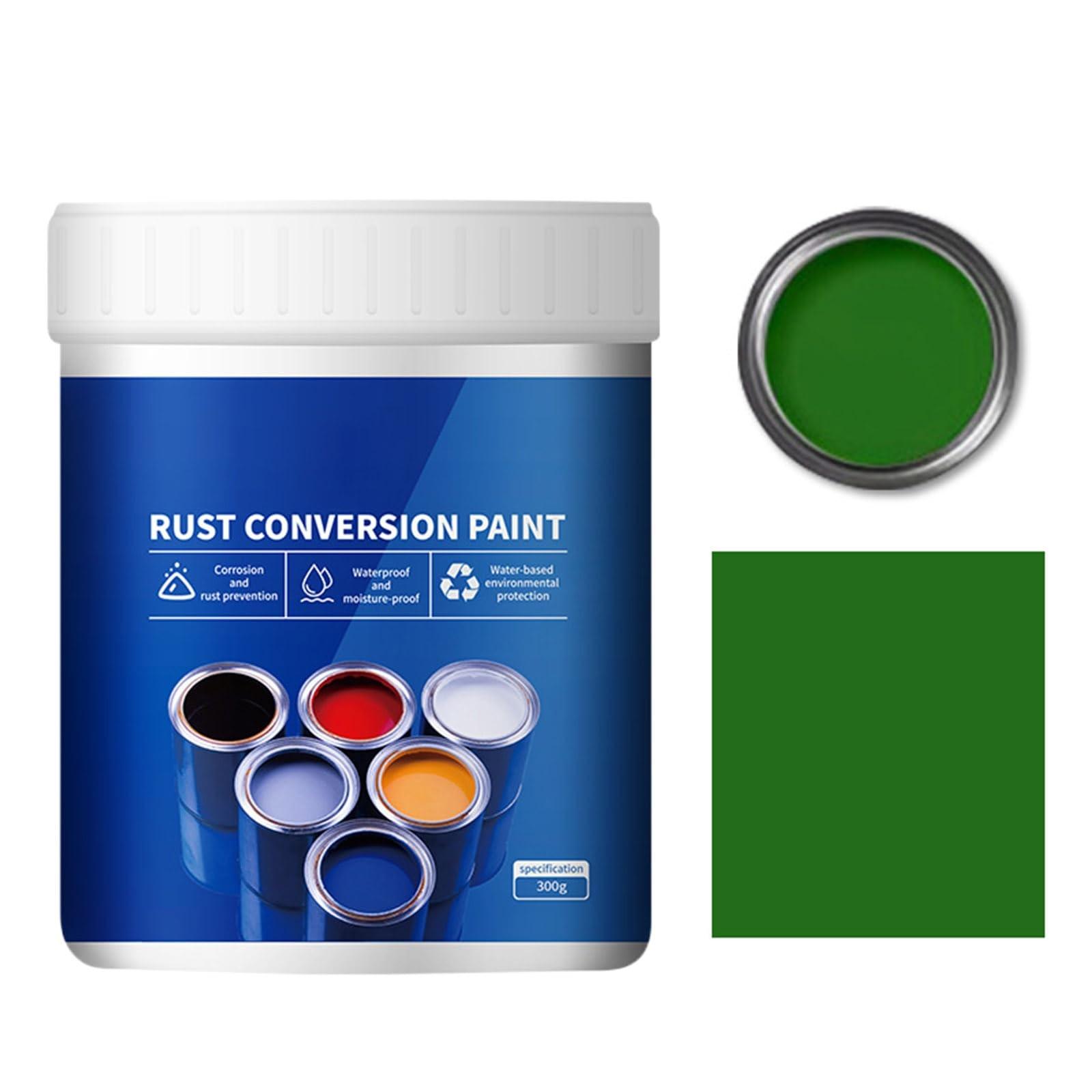 Rust Conversion Paint Water-Based, Corrosion Resistant, Multi-Surface, Indoor/Outdoor Use, 300g Red One Size