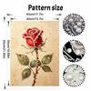 Stretched Frame Pearl Art Kit Red Rose Pattern DIY Sparkling Bead Canvas Relaxing Hobby Gift for Handicraft Enthusiasts Home Wall Decor Art Project