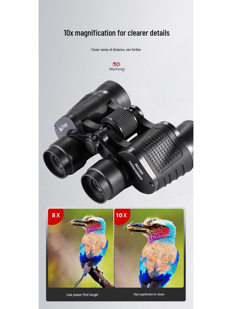 Maifeng 90x90 HD Night Vision Binoculars - Compact, High-Power Outdoor Telescope