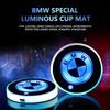 XWFVI1 2025 E46 x5 1pcs Colorful Car Light Anti Slip Water coaster Mat pad For BMW M E39 E36 E60 E90 E3A4 E46 F30 F10 F20 X5 E53 E34 X1