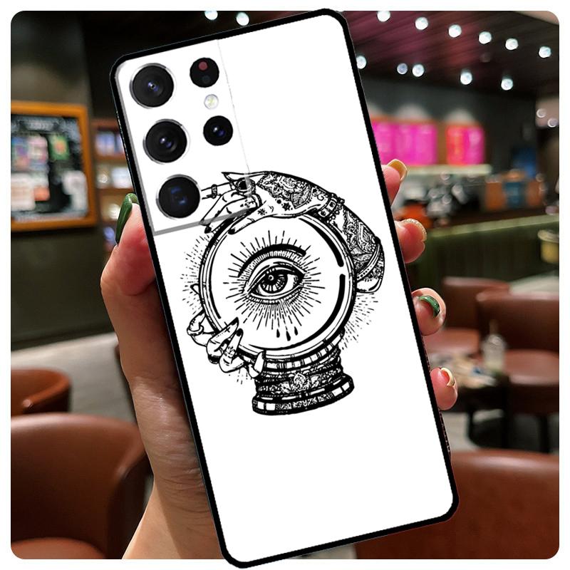 

Halloween Magic Crystal Ball Phone Case For Samsung Galaxy S24 Ultra S20 S21 S22 S23 S25 Ultra S9 S10 Plus S25 FE Cover Galaxy S21