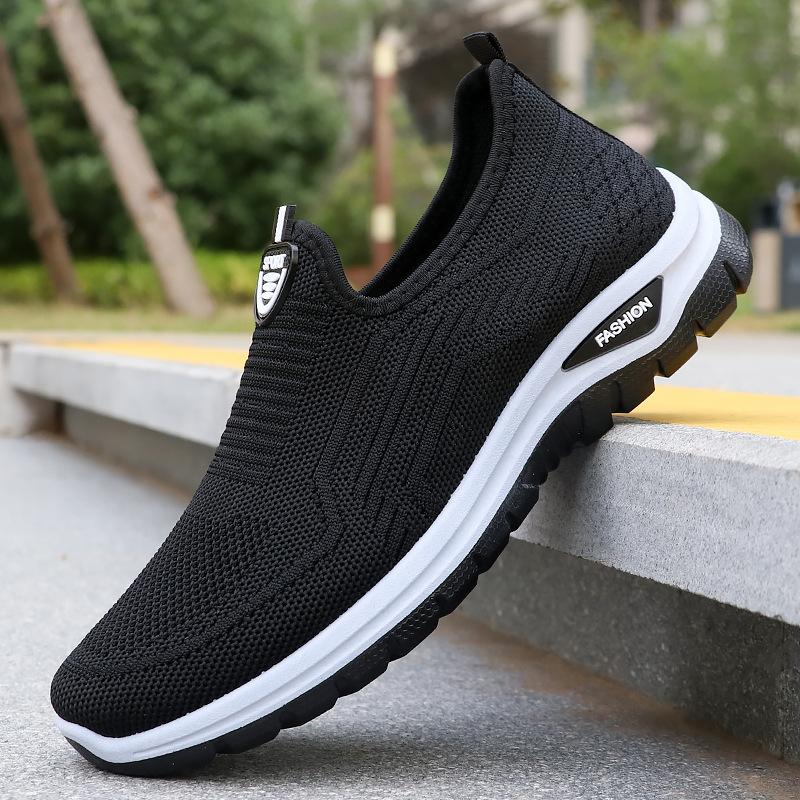 Fashion Summer New Men's Casual and Comfortable Daily Mesh Cloth Shoes, Breathable and Casual Polyurethane Outsole Sports Shoes