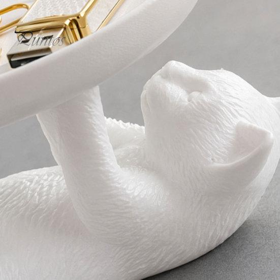 Versatile Storage Rack Jewelry Rack, Cat Shape, Anti-Falling Ring Holder, Durable Wall-mounted Organizer Resin Anti-Slip Space-Saving Organizer,