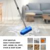 Floor Cleaning Broom with Adjustable Long Handle Stiff Bristle Grout Brooms Scrubber for Cleaning Bathroom, Kitchen,courtyard