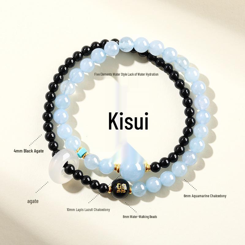 Guochao New Chinese Style Women's Bracelet: Natural Stone, Multi-Gemstone, Small Light Luxury Crystal Jewelry