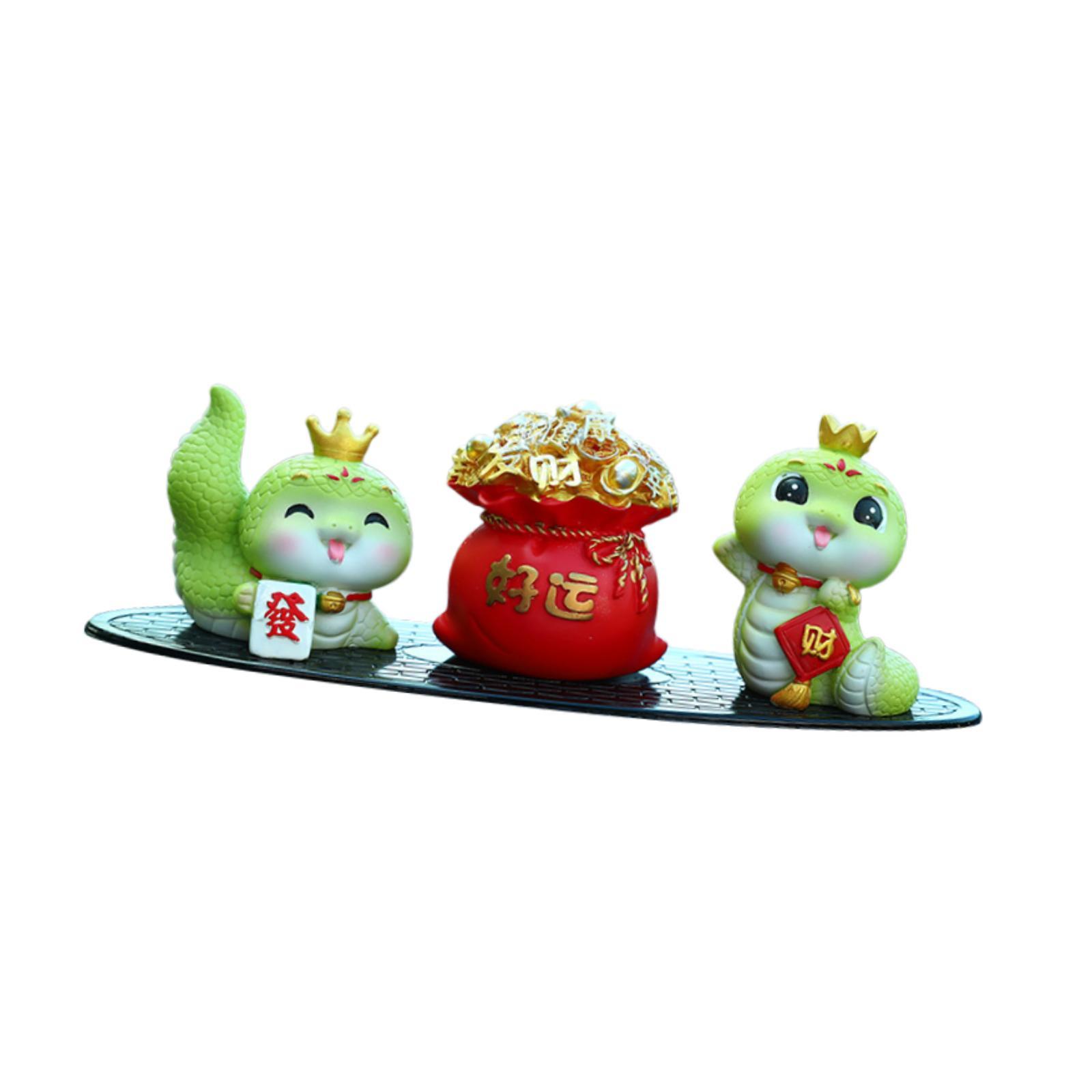 

2025 Snake Year Miniature Figurines Car Decor Sculpture for Present Tabletop