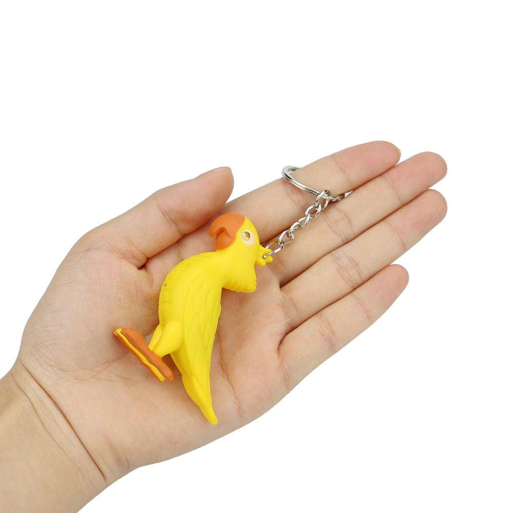 YAYAKO Acciaio Inox Macaw Pappagallo Portachiavi Uccello Portachiavi Pappagallo Regali per Donna Ragazza Borsa Auto Portachiavi (Argento Macaw Pappagallo