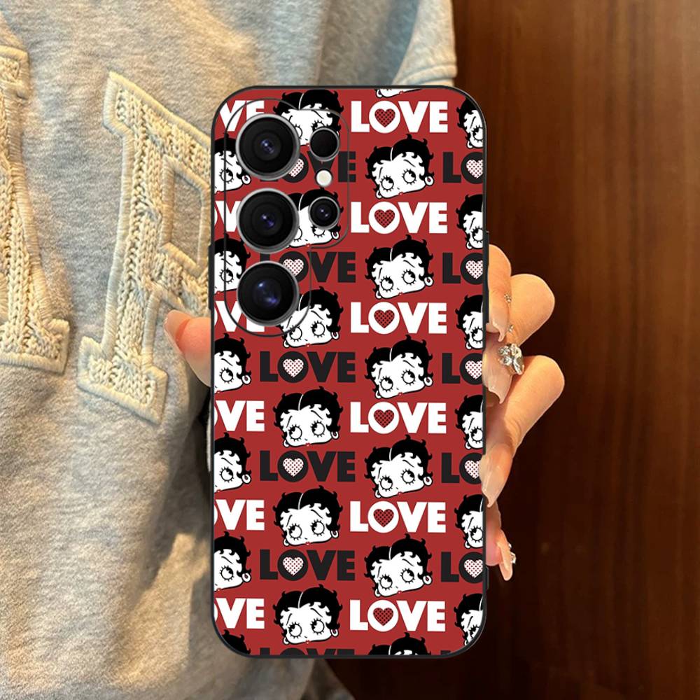 Animation B-Betty Boop Phone Case For Samsung S 24 Fe 25 Ultra Plus 20 Lite 21 30 22 23 24 22 Ultra 5G Fundas