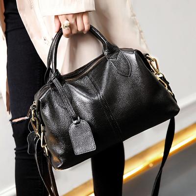 New European and American Genuine Leather Handbag, Crossbody Bag, Large Capacity Shoulder Bag, Cowhide Women's Bag