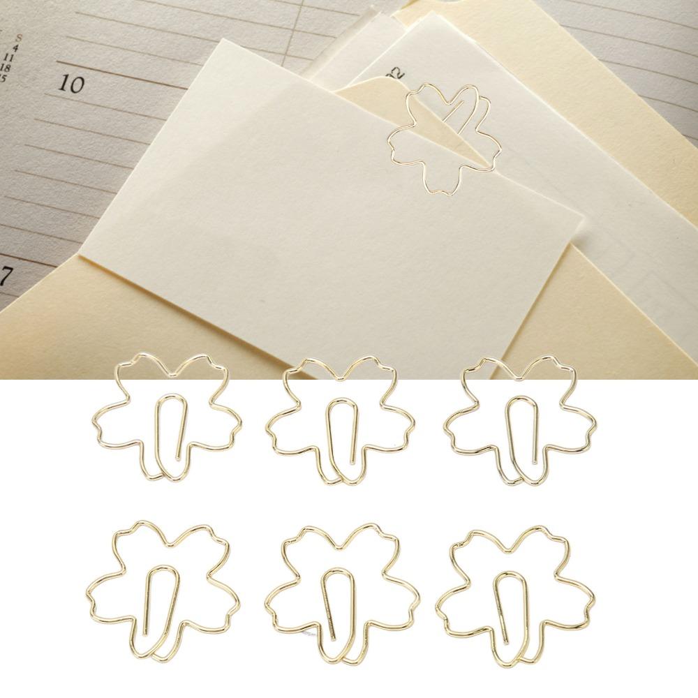 100Pcs Gold Cute Paper Clips Sakura Shape Cool Paper Clips Cute Cute Planner Clips  Office