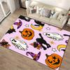 Halloween Theme: Cats, Ghosts, Pumpkins Non-slip Rug Suitable for Living Room and Bedroom Sofas.