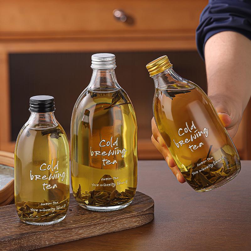 Cold Brew Coffee & Tea Glass Bottle, 350ml - High Transparency, Multi-Purpose for Beverages, Fruit, or Wine