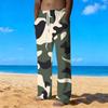 Pantalones Casuales Sueltos de Color Sólido Pantalones Rectos Estampados de Camuflaje para Hombre