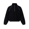 Trendy Brand Men's Heavyweight Half-Zip Stand Collar Raglan Hoodie Pullover