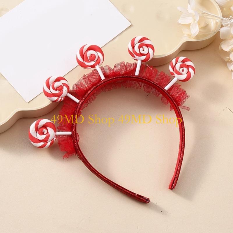 49MD COSPLAY Mädchen Prinzessinnen-Haarband Neuheit Süßigkeiten Kopfschmuck Karneval Party Handgemacht