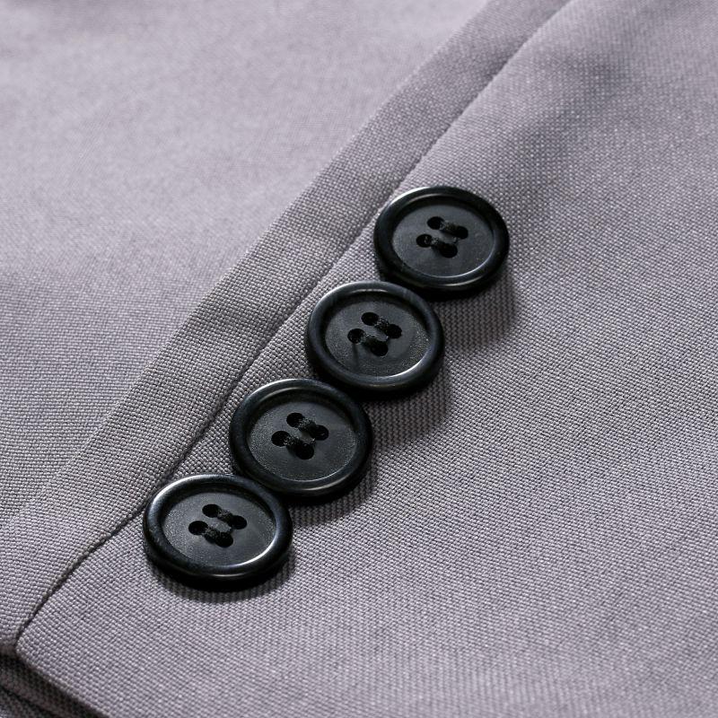 Męski duży jednolity kolor, dopasowany krój, swobodny, formalny, dwuczęściowy garnitur