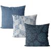 American Blue Retro Cotton Linen Single-sided Pillow Case Sofa Living Room Bedroom Cushion Pillow Home Waist Pillow