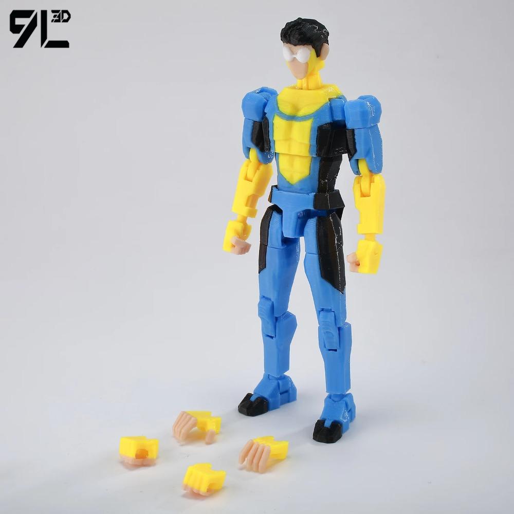 9L3D Dummy13 Lucky13 Conquest Action Figure Invin-cible Model Full Body Movable Toy Multi-Jointed Movable Robot 3D Printed Decor