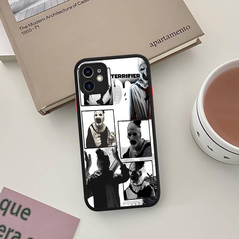 

Horror Movie Terrifier Silicone Case For IPhone 16 15 14 13 12 11 Pro Max Plus X XS MAX Shockproof Matte Cover iphone 14pro max