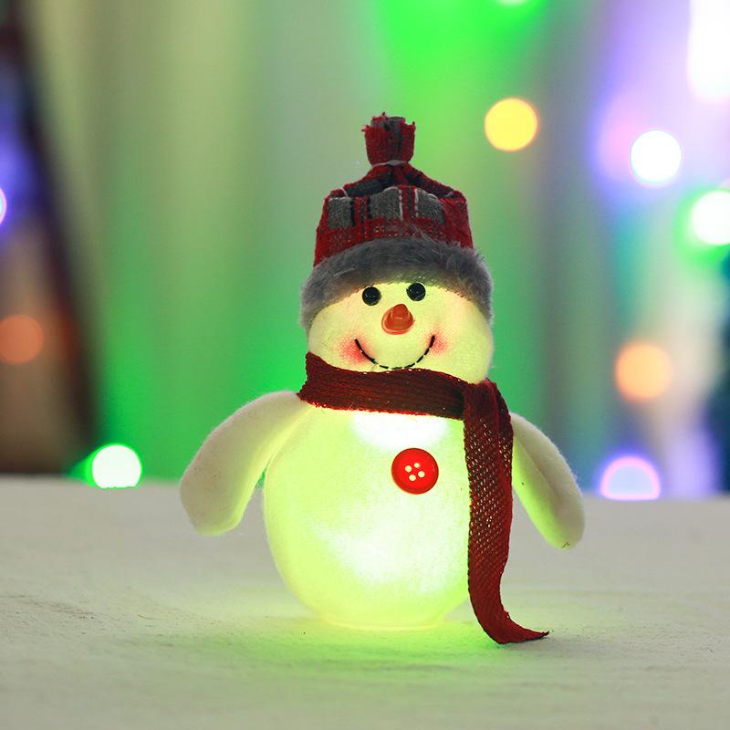 Christmas decoration Santa Claus snowman deer glowing faceless doll Christmas tree pendant Christmas ornaments