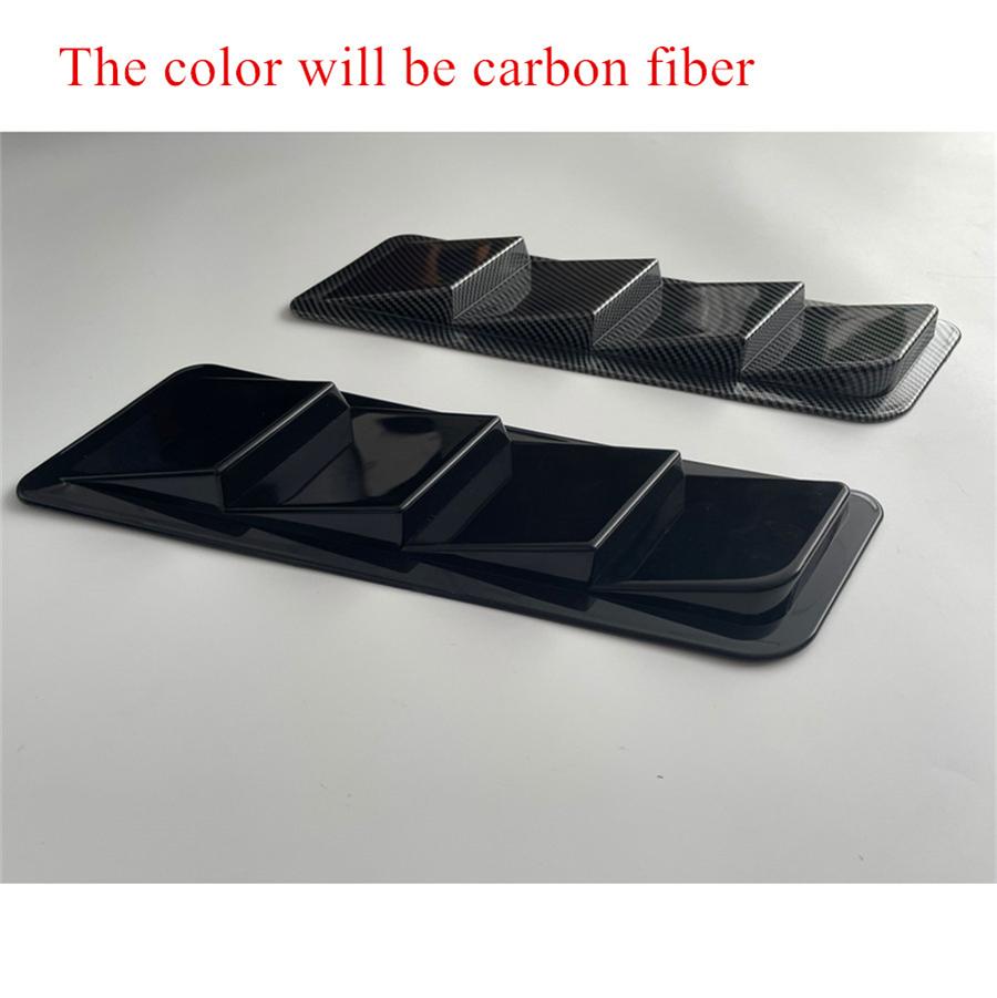 Glossy Carbon Fiber Look Car Air Flow Vent Cover Universal Decorative Styling