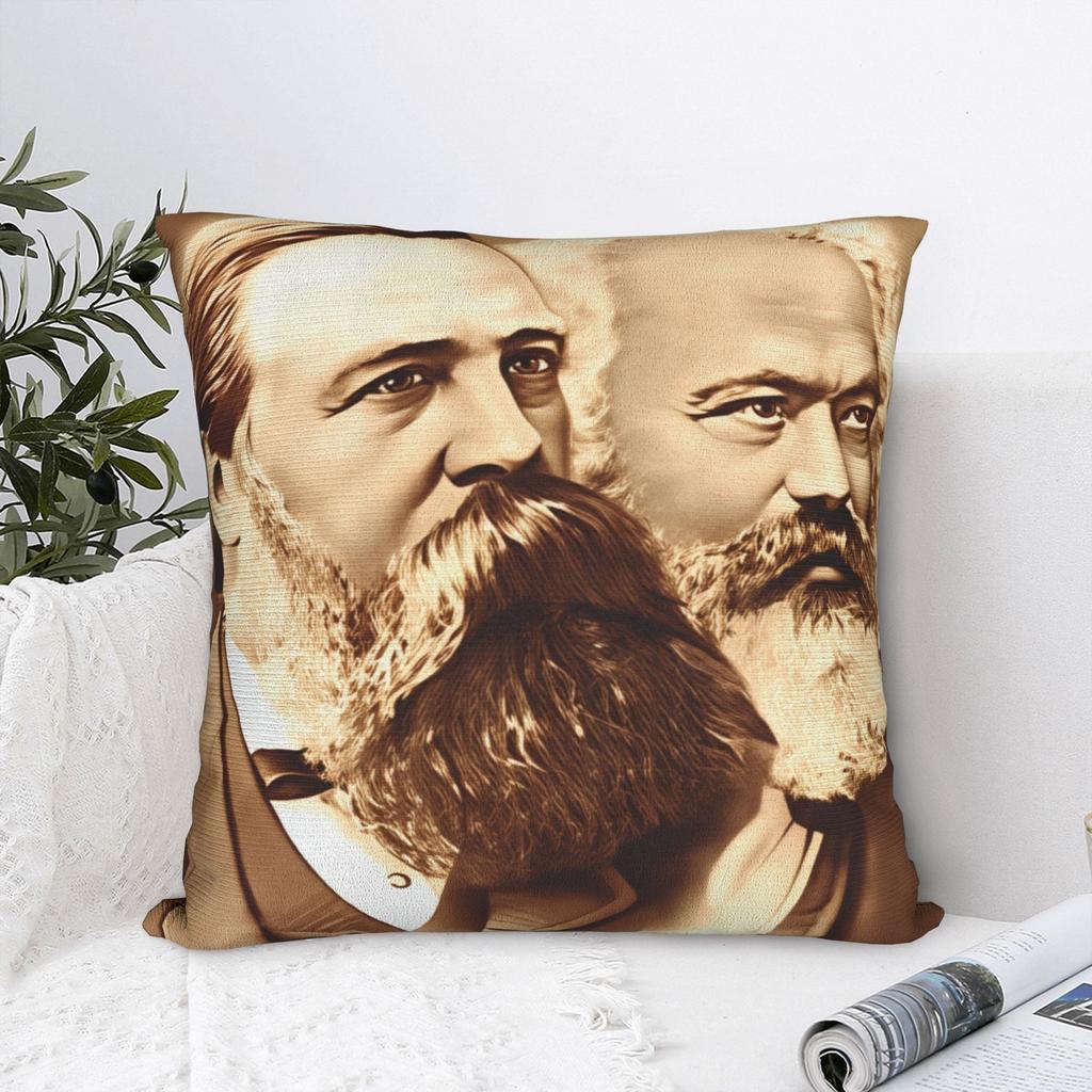 Karl Marx Engels And Lenin Pillow Case Graphic Pillow Cover Cute Funny Pillowcases For Living Room Bed Chair